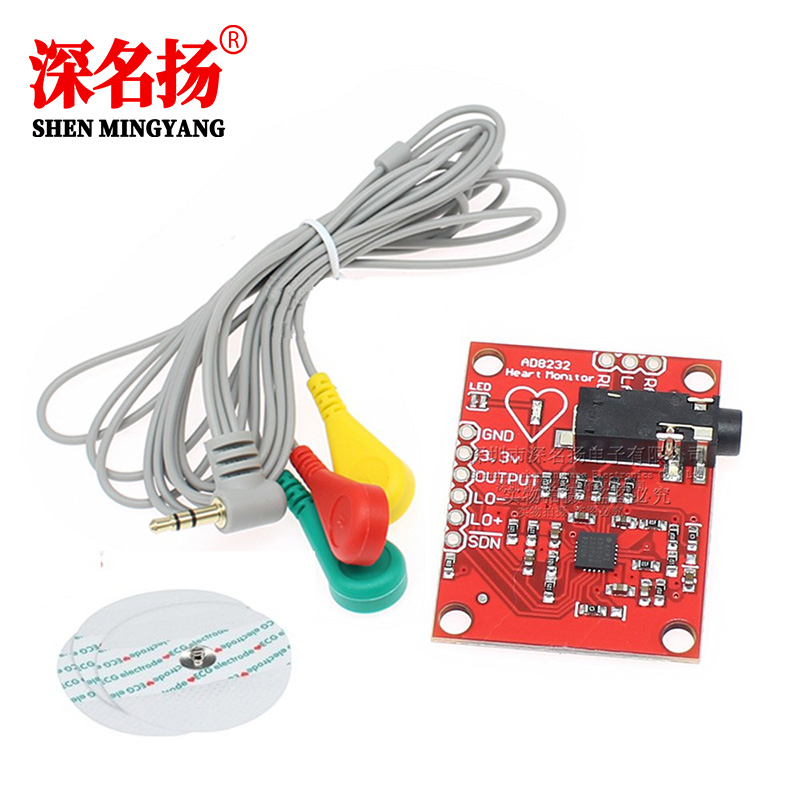 AD8232 心电图监测 心电生理测量 脉搏心脏心电图监测传感器模块