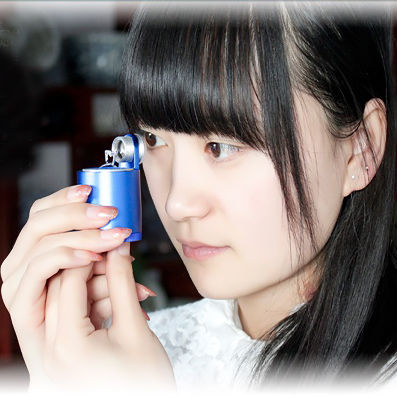 钻石放大镜看腰码宝珠十