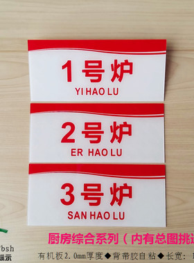 亚克力餐饮厨房卫生标贴