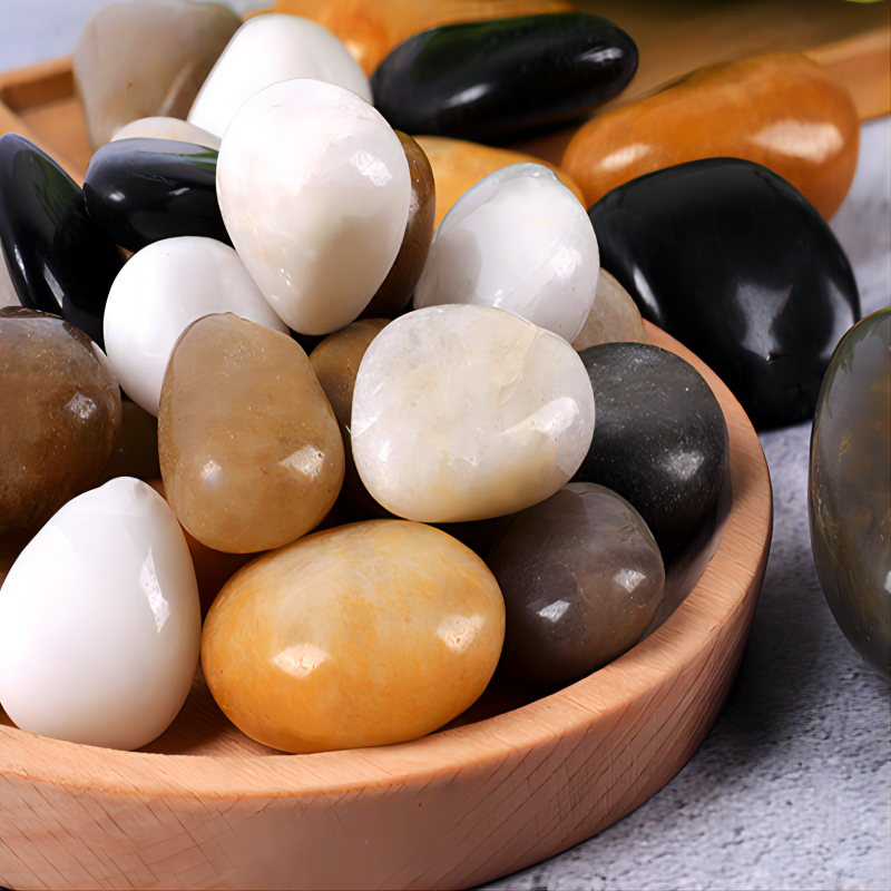 广西五彩雨花石天然五彩鹅卵石原石鹅卵石五彩鹅卵石庭院鱼缸花园