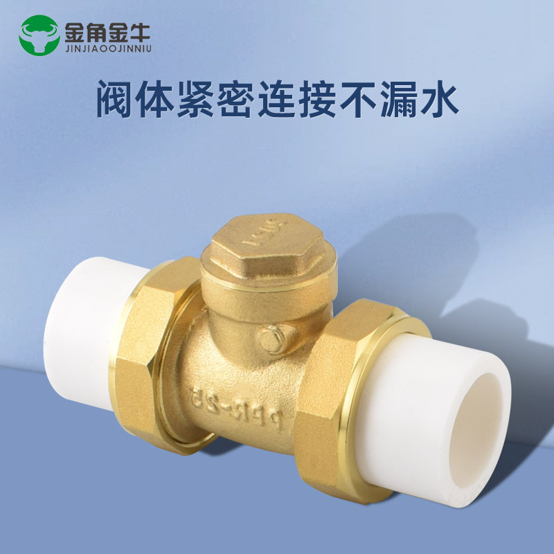 金角牛分热熔止回阀黄铜