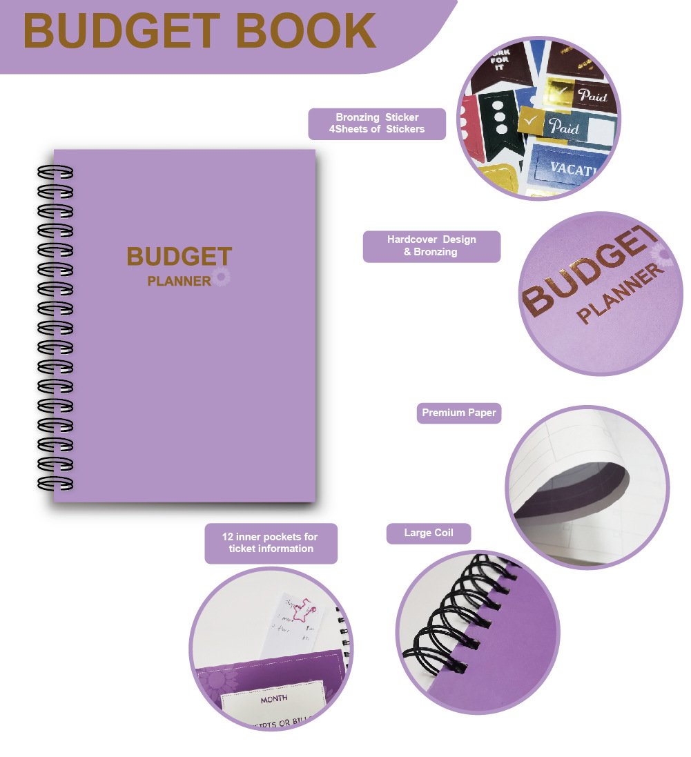 monthly budget planner notebook money plan book with gifts