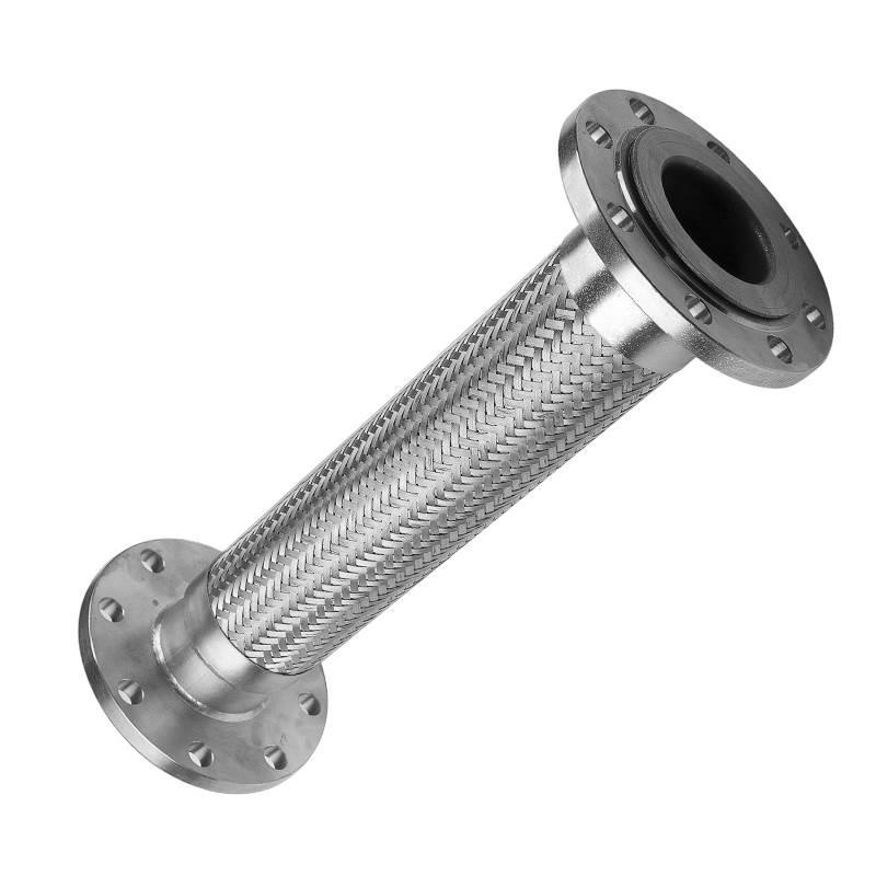 连接法兰式金属10065蒸汽波纹管高压DN50耐高温/不锈钢软软管304/