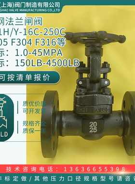 锻钢法兰闸阀Z41H-16C25C40C64C100C 150LB 300LB美标