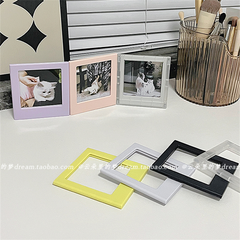 拍立得Square方形亚克力相框富士SQ磁吸冰箱贴笔筒相框插卡摆台