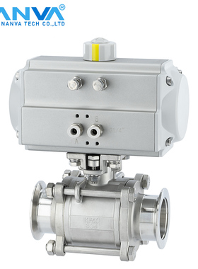 南阀气动不锈钢三片式真空球阀KF卡盘卡箍卡扣16254050Q681F-16P3