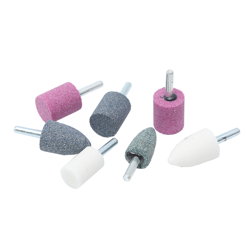 棕刚玉磨头圆柱形 子弹型电动磨头灰色电磨头20 25mm尖头砂轮磨头