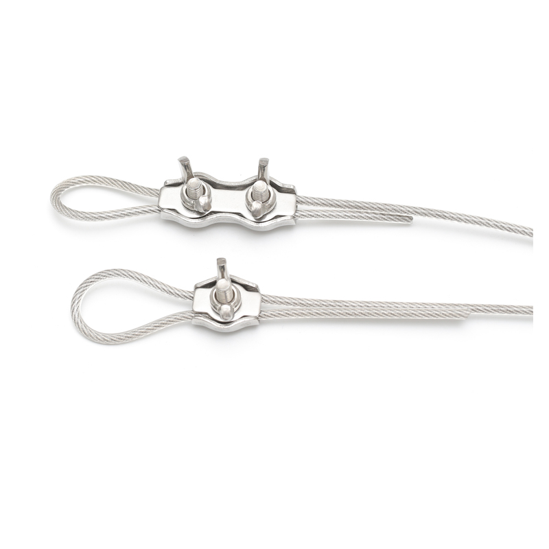 手拧不锈钢丝绳双夹头刹