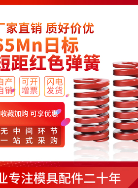 65Mn日标模具弹簧压簧SSWM短距螺旋弹簧红色中负荷TM20/30/40/50