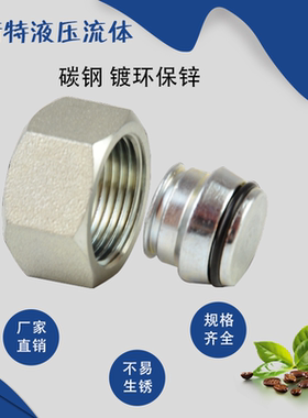 伊顿永华标准H型油管接头VKA公制24度锥密封内螺纹堵头螺堵9C/9D