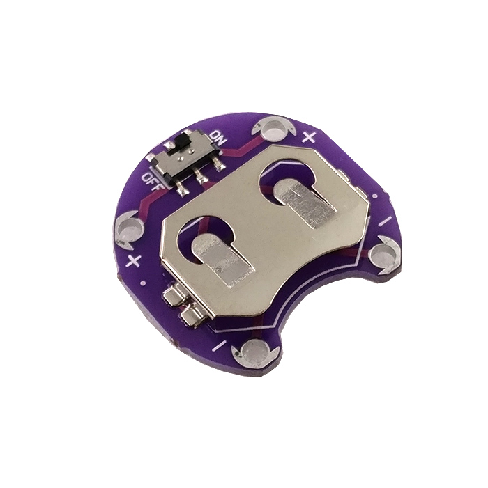 LilyPad Coin Cell Battery Holder  CR2032 电池座模块