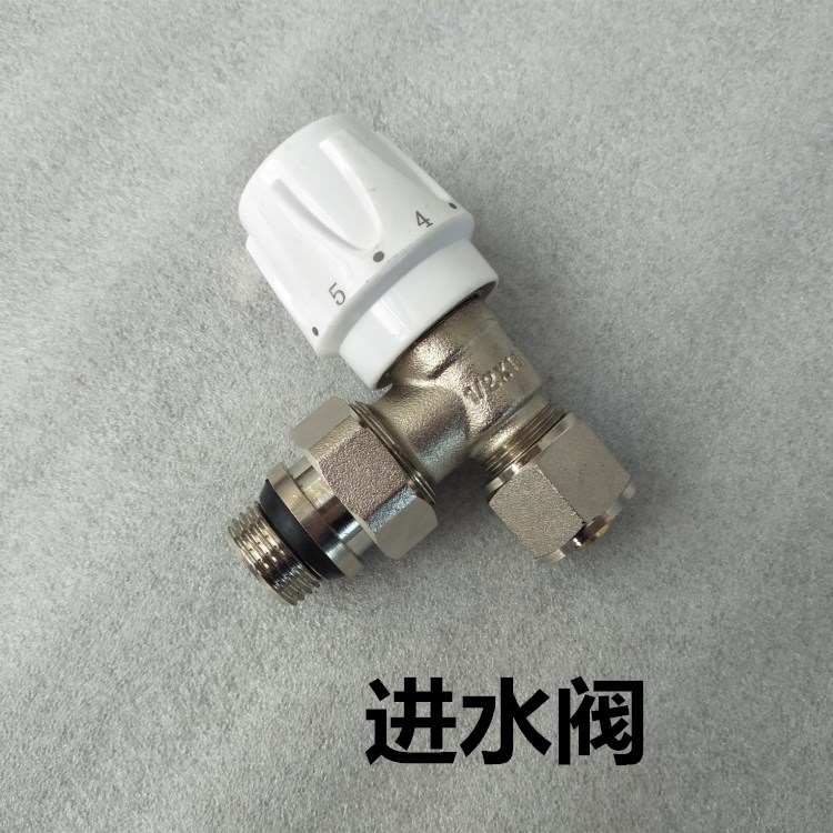 全铜地暖分水器铝塑管卡套进水回水阀门4分6分手动温控调节阀*