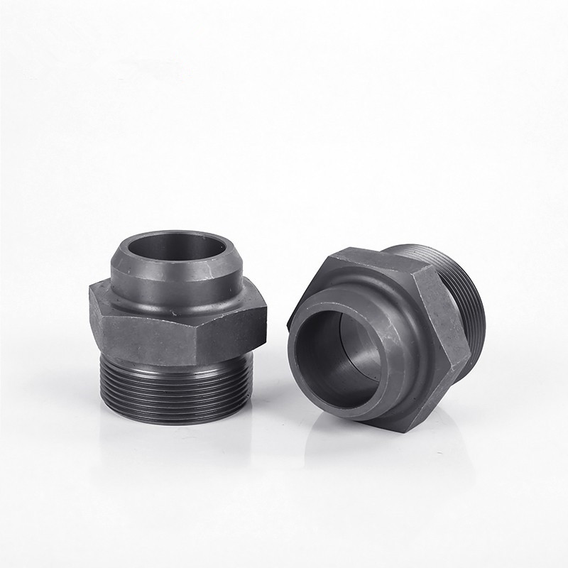 伊顿标准焊接头1CW 1DW液压接头碳钢公制卡套直通24度锥密封外丝