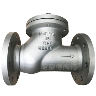 不锈钢球型止回阀球形污水滑道滚球式304逆止阀单向阀阀门HQ41X