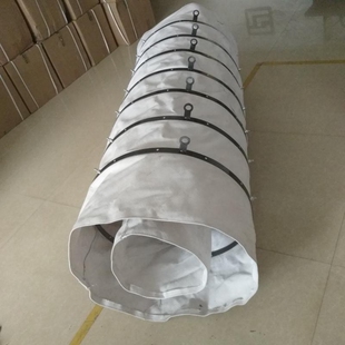加厚水泥伸缩帆布布袋散装机耐磨除尘卸料软管工业涤纶帆布伸缩节