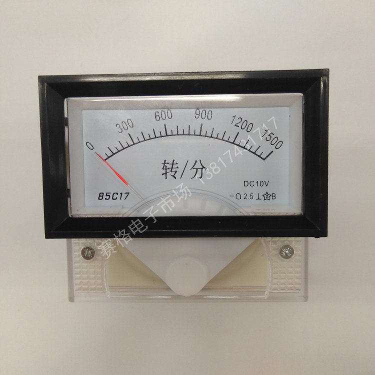 85C17-1500转/分 DC10V 15V 30V 指针式直流转速表  电流电压表