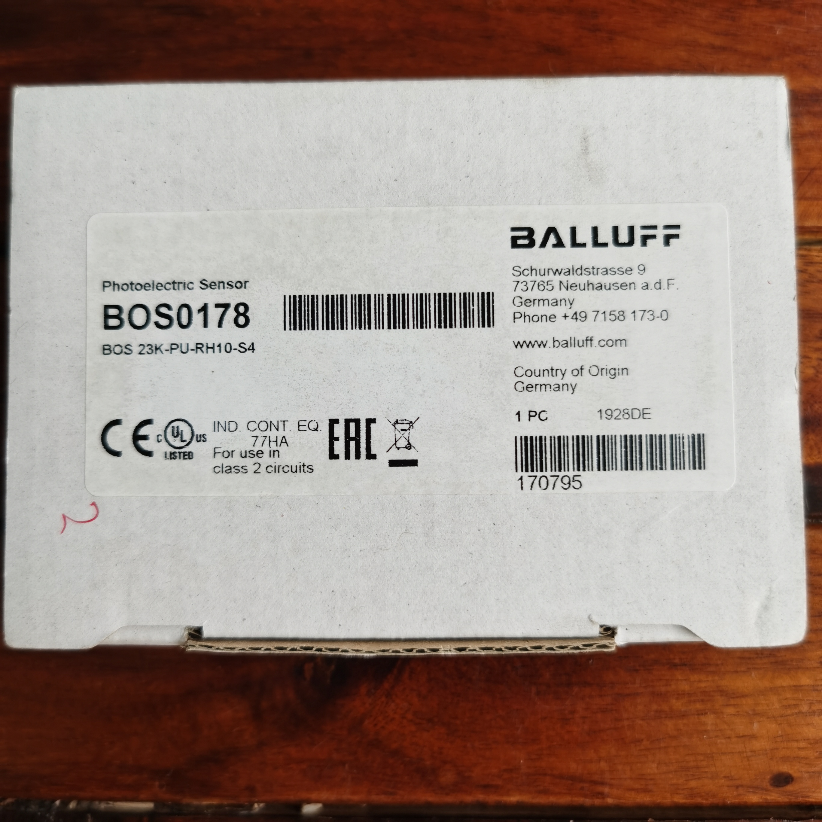 议价促 巴鲁夫 BOS0178 BOS 23K-PU-RH10-S4 照片