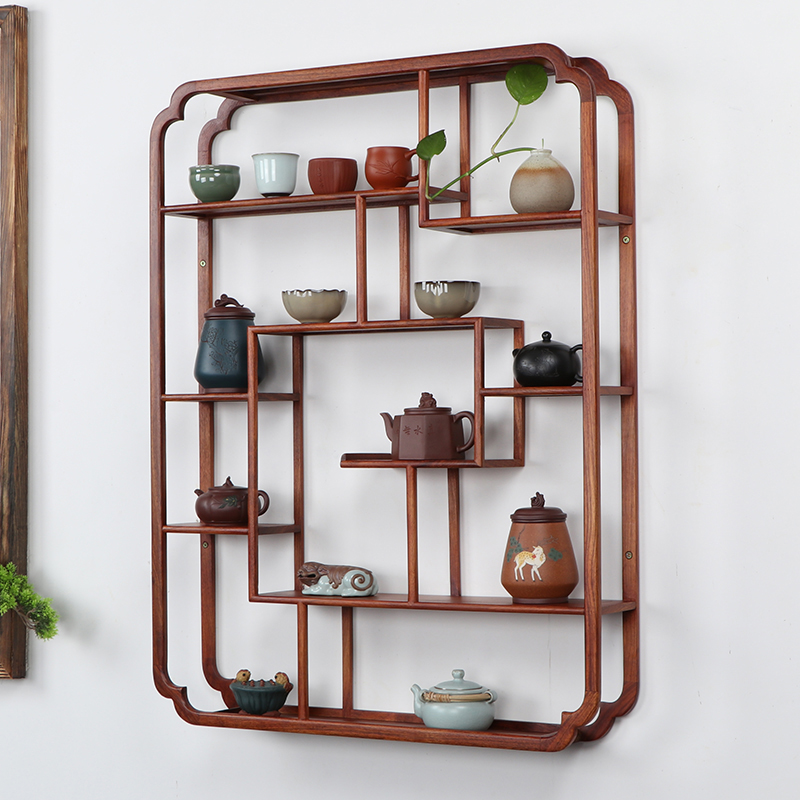 花梨木博古架壁挂墙上置