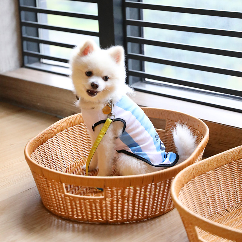 仿藤田园宠物窝四季通用中型犬窝猫窝狗窝狗床宠物睡觉篮透气防水