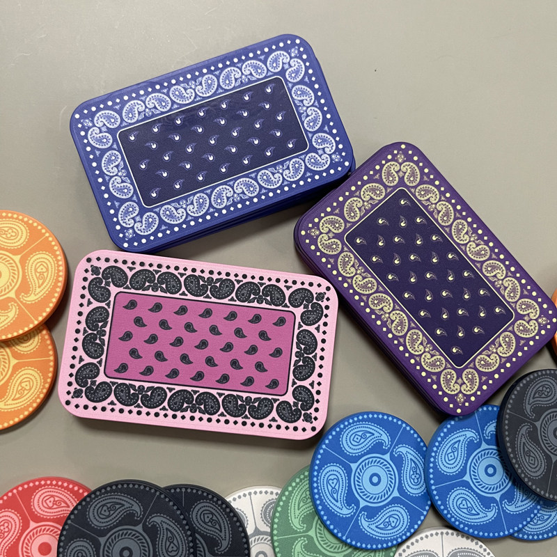 【pokerabove】德州扑克休闲娱乐竞技腰果花陶瓷长方形筹码筹码币