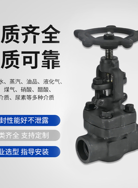 J61H-25C高温蒸汽导热油A105锻钢对焊承插焊截止阀DN15 20 25 32