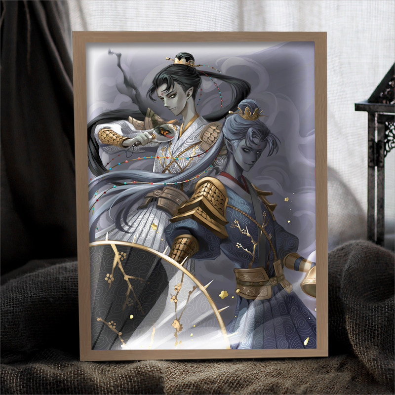 宿伞之魂黑白无常周边灯光画第五人格同人手办吧唧装饰摆件小夜灯