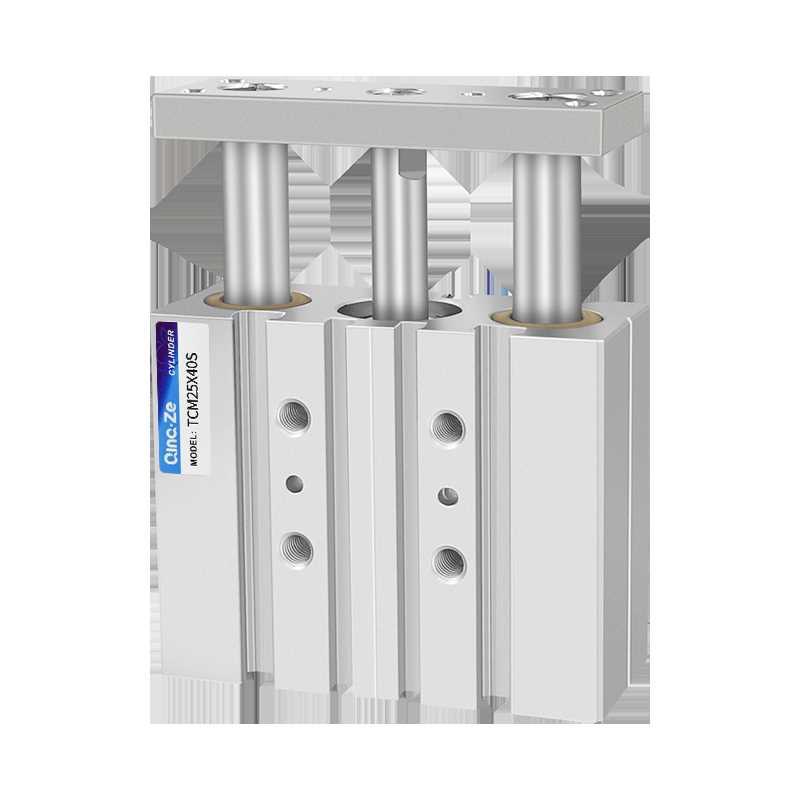 小气动TCM三轴三杆带导杆气缸12/16/20/-1/0型/20/30/40/50/75100