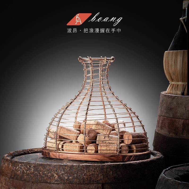 高颜值红酒塞收纳筐葡萄图片