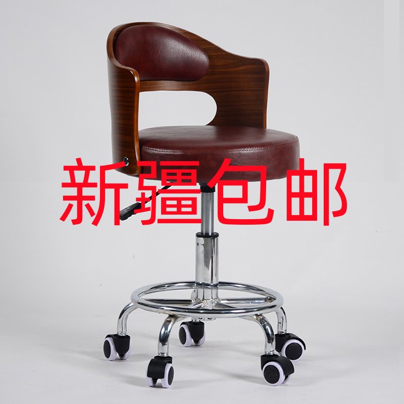 新疆包邮实木小巧电脑转椅家用学生书桌椅靠背学习椅书房凳子美甲