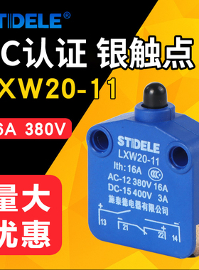 施泰德 微动开关LXW20-11限位开关 行程开关 磁吹推压塞柱型