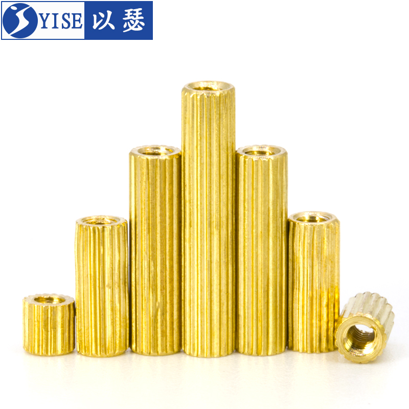 滚花铜柱双通圆形螺安防