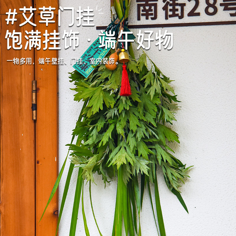 端午节艾草花束门挂手工