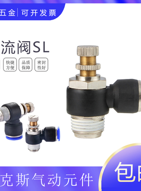 艾克斯AKS气管动缸快插接头调速压开关节流阀SL4121068-02/3401M5