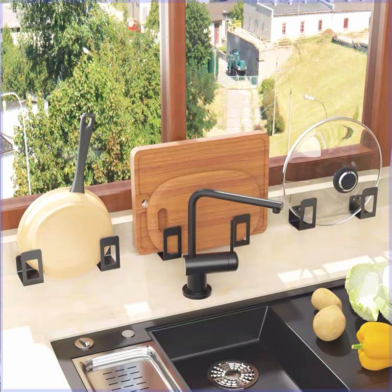 多层锅盖架砧板菜免打孔