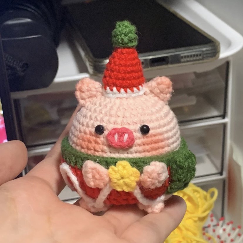 手工自制礼物圣诞猪猪车钥匙扣包挂件钩针玩偶毛线DIY编织材料包,服饰配件/皮带/帽子/围巾,DIY编织材料包,淘宝优惠券,粉丝福利购,淘宝优惠卷