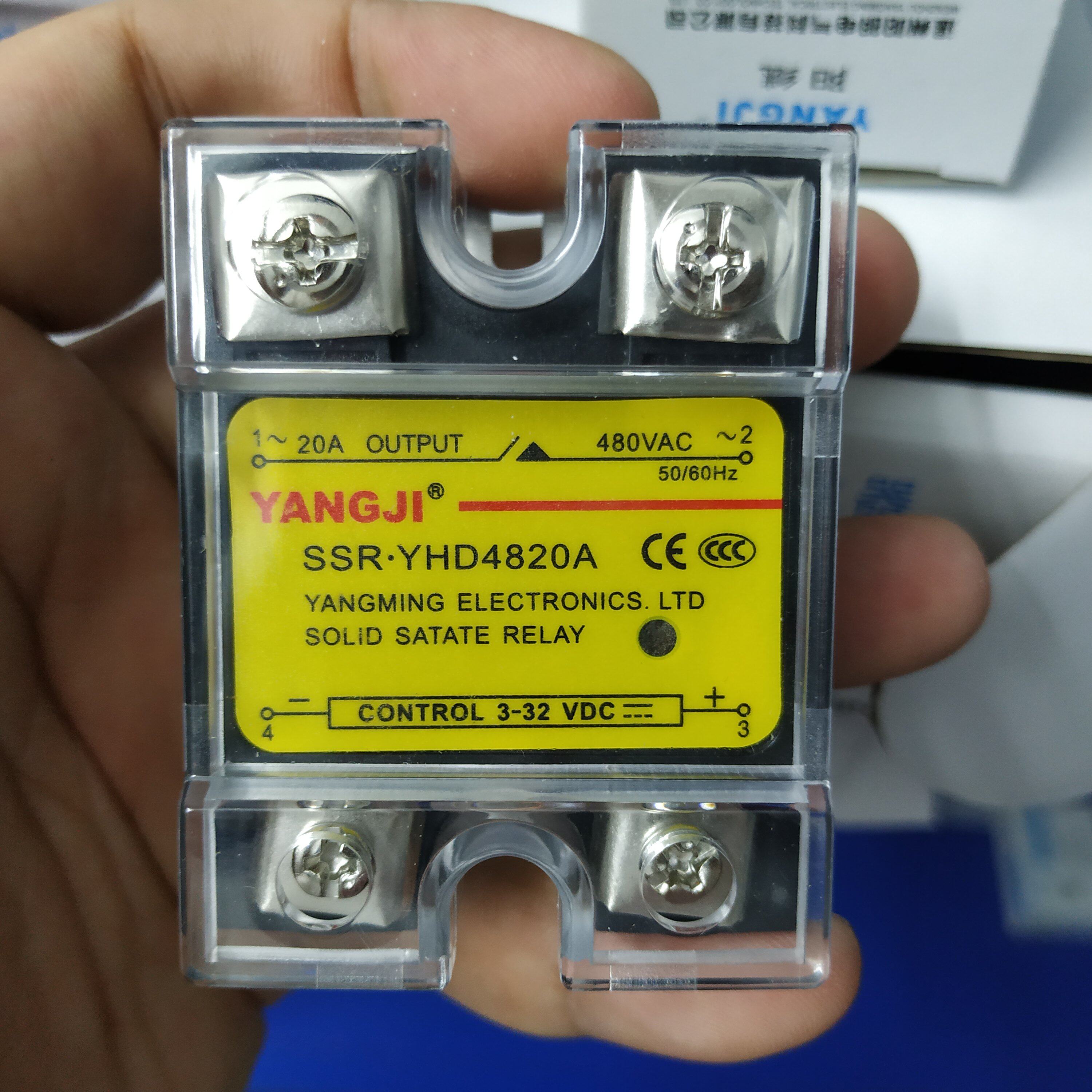 阳继yangji 单相交流固态继电器 yhd4820a (20a/480v)