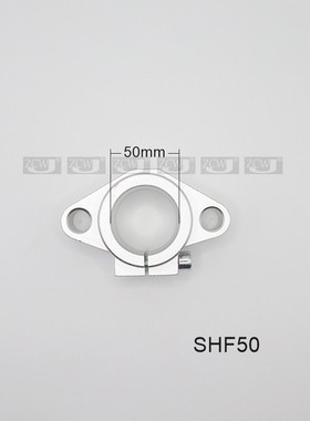 直线滑动轴承卧式支架支撑座SHF50轴铝合金导向轴支座法兰开口50