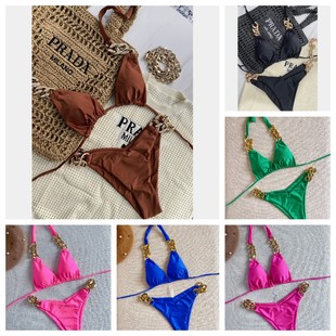 Women Brazilian Bikini Set 2-piece Halter Swimwear Push Up