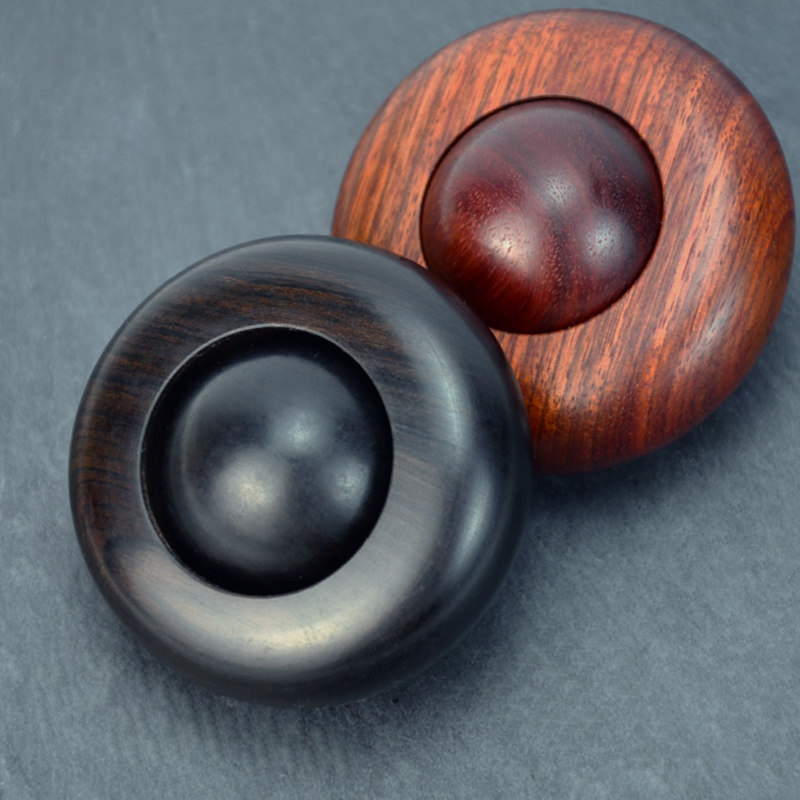 天然黑檀红木转运珠一体把件时来运转灵活手指按摩手部盘珠子木质