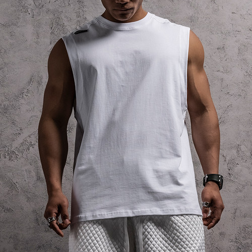 肌肉信仰健身背心男士宽松百搭简约撸铁衣服棉质运动无袖t恤坎肩