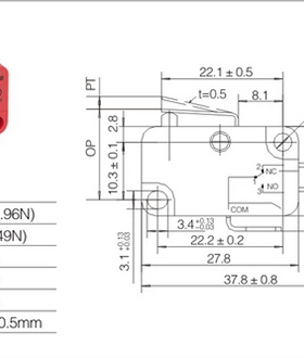 正品旭瑞微动开关 XV-151-1C25 短手柄型开关 银触点 XURUI