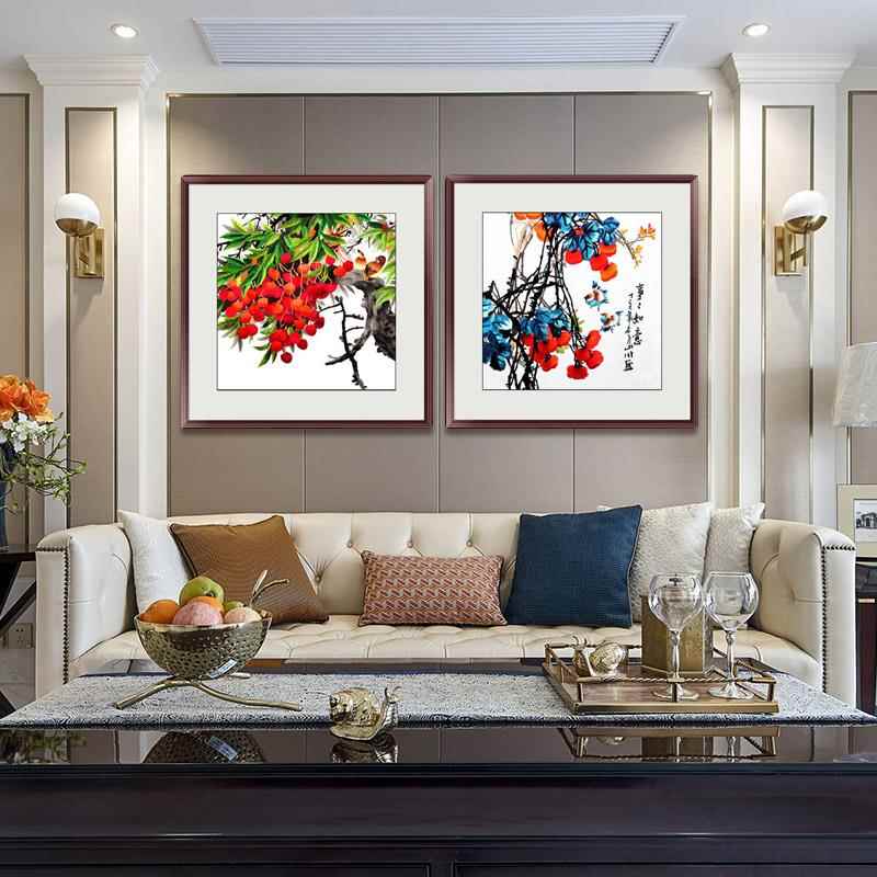 苏绣成品挂画带框装饰真