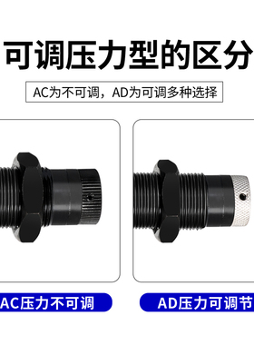 气动ac液压1007油压缓冲器aca0806高频ACJ2525可调1412气缸2020帽