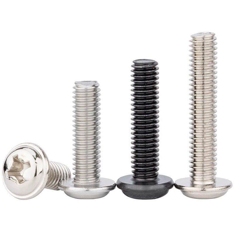 黑色碳钢盘头十字螺丝大