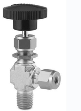 美国世伟洛克原装进口产品 1/4卡套转1/4MNPT90度角型针阀