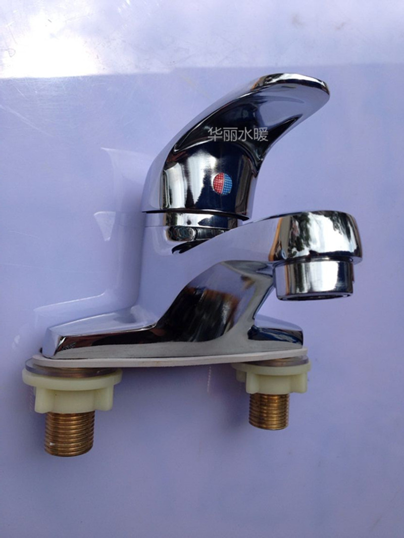 包邮豪华水龙头  合金 双联双孔 面盆水龙头 冷热单把双控龙头