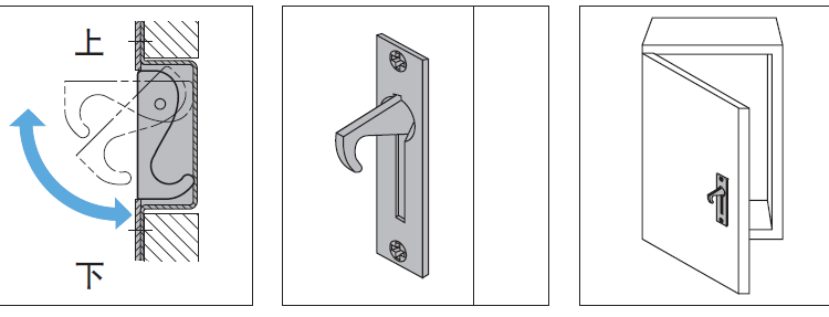 日本蓝普旋转拉手嵌入安