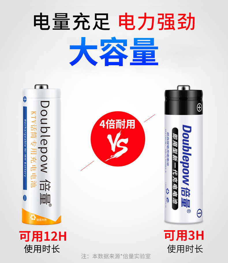 倍量号电池大容套装可充