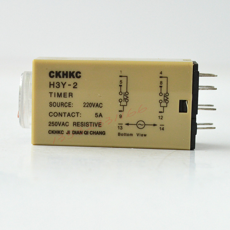 CKHKC时间继电器H3Y-2 1S/3S/5S/10S/30S/60S 24VDC 220VAC 8脚