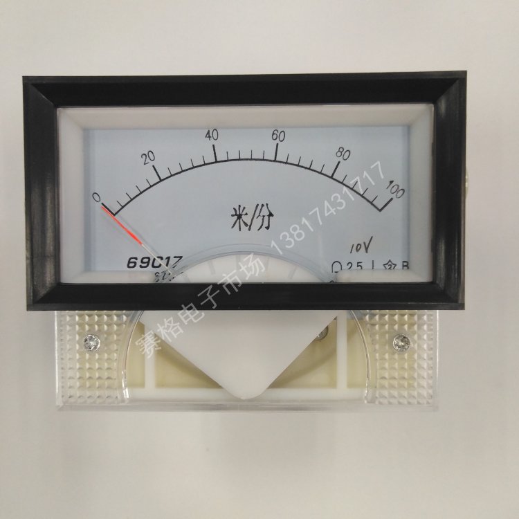 69C17-100米/分 DC10V 米分表 转速表 20MA 5v 电压模拟信号表头